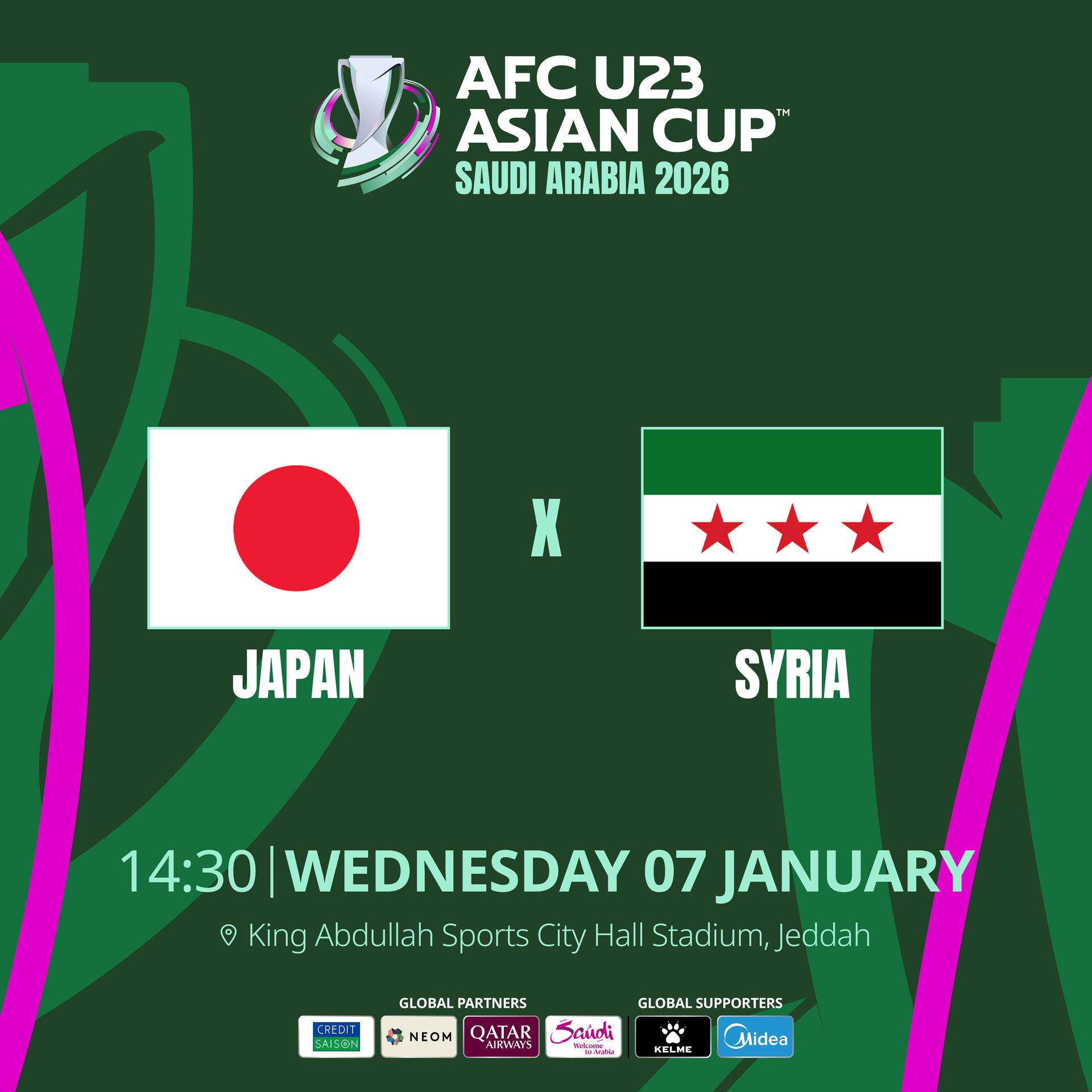 Jepang U-23 vs Suriah U-23