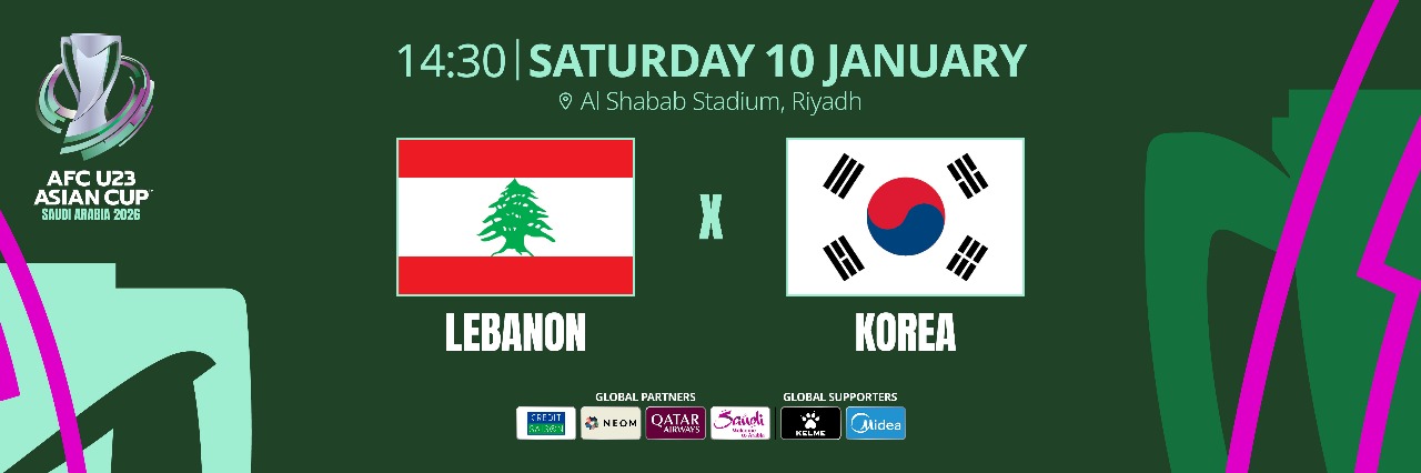 Lebanon U-23 vs Korea Selatan U-23