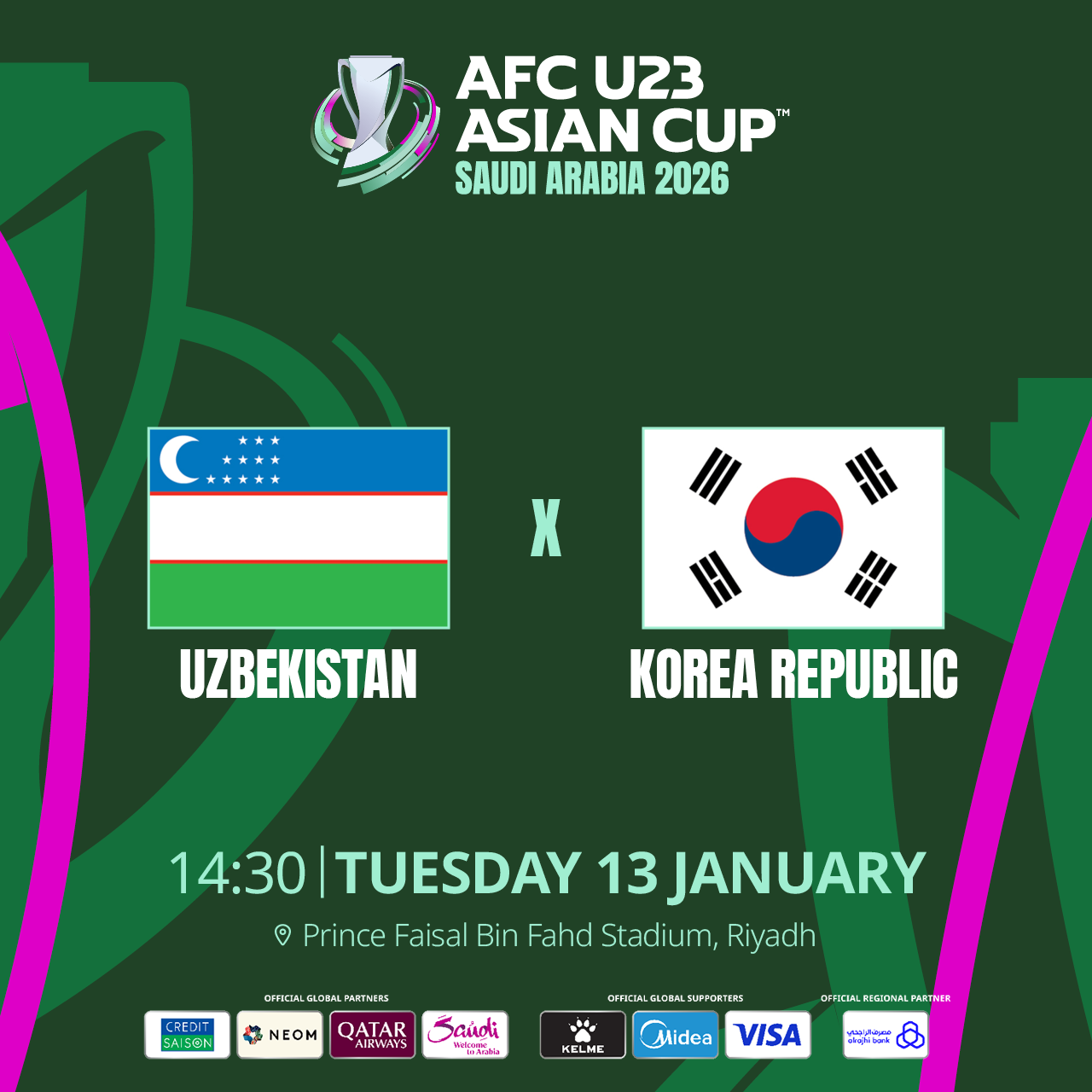 Uzbekistan U-23 vs Korea Selatan U-2